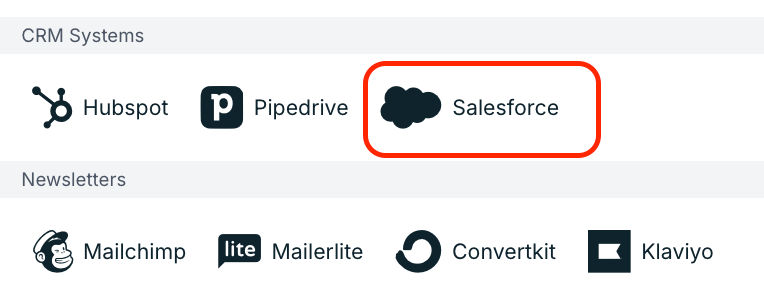 Connecting the Salesforce Plugin