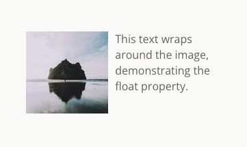 Floating an image left