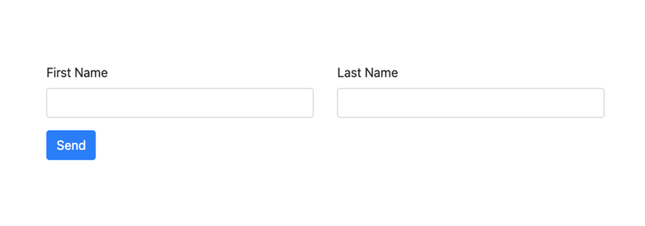 Example of a two-column form